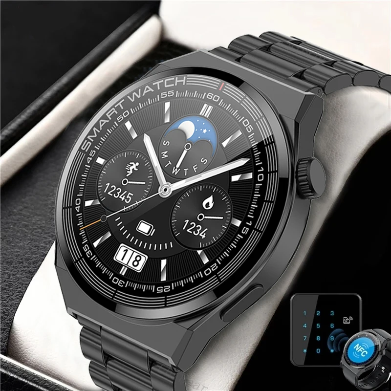 

2022 New Bluetooth Call Smart Watch Men Sports Bracelet NFC Access Control System Waterproof Custom Watch Face Mens Smartwatch
