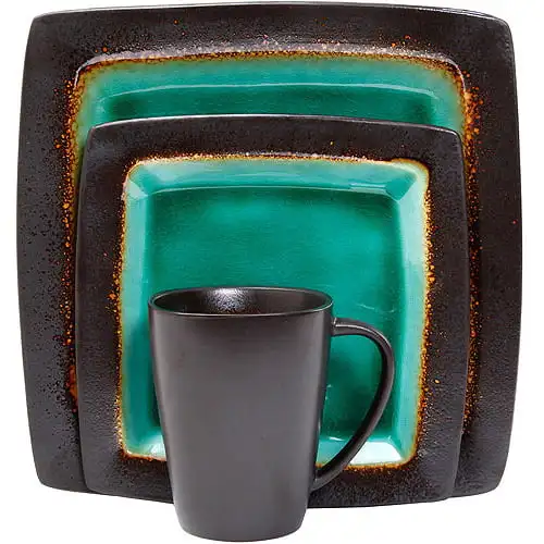 

Everyday Ocean Oasis 32-Piece Dinnerware Set, Turquoise