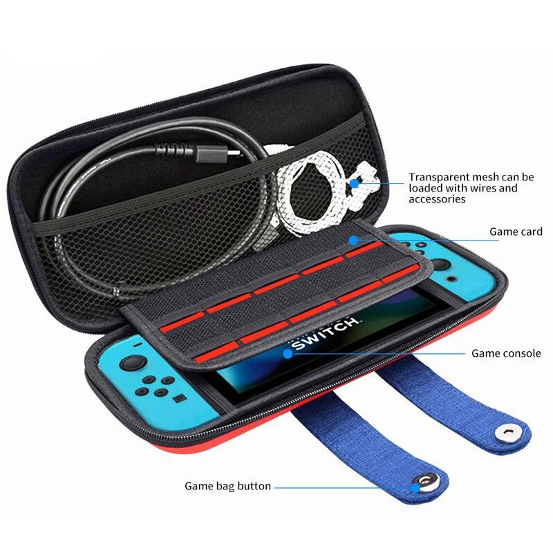 Portable Case for Nintend Switch Storage Bag Hard Shell Pouch for Nitendo Switch Lite NS Console Accessories Travel Case Bag images - 6