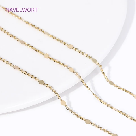 Золотые позолоченные цепи NAVELWORT для бижутерии