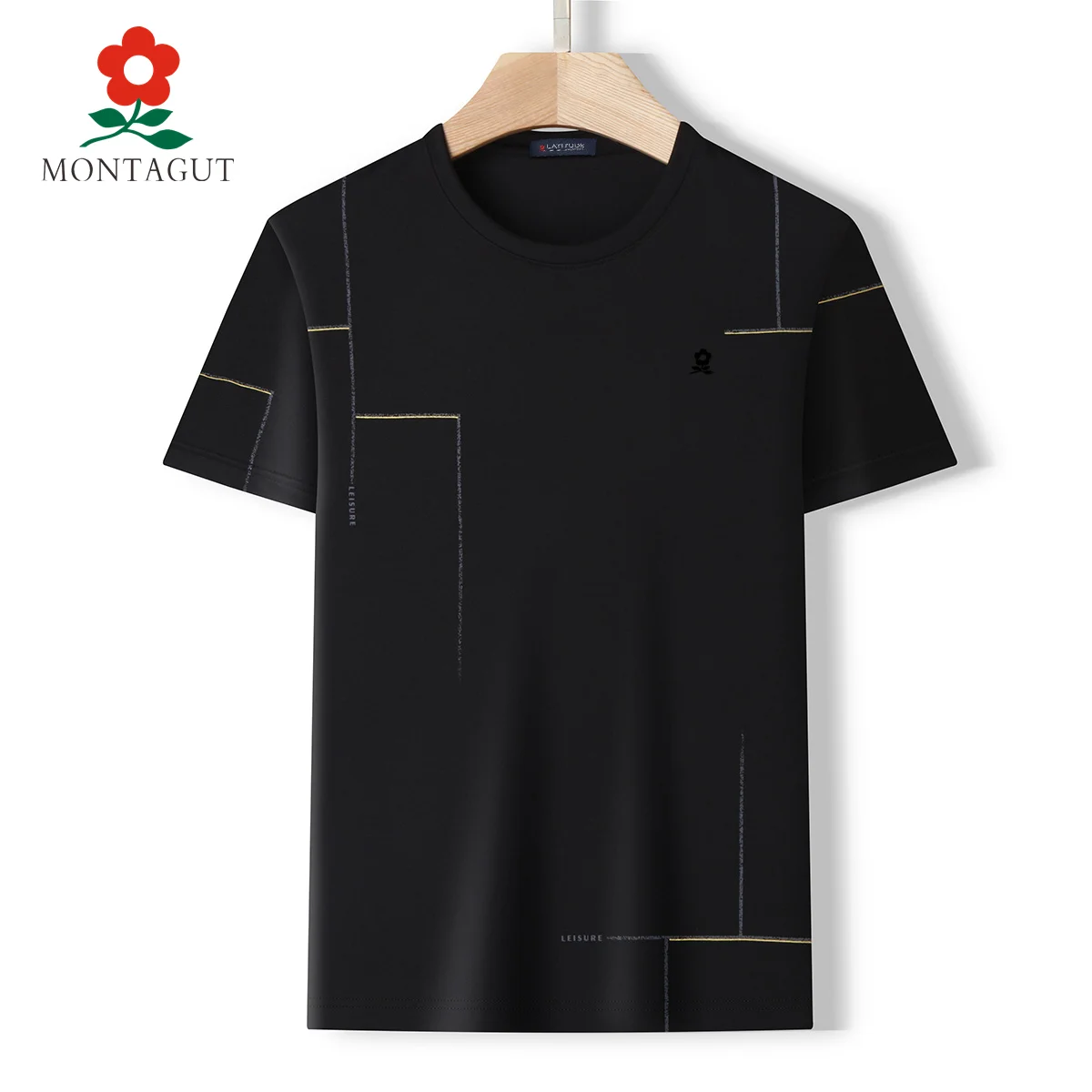 

Montagut [breathable and comfortable] summer new style simple leisure versatile men's T-shirt short sleeve
