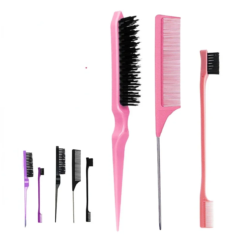 

Comb Set Hair Styling Special Pointy Tail Beating Double Headed Brush Eyebrow Long Barber Makeup Updo Children Hair Salon Tools