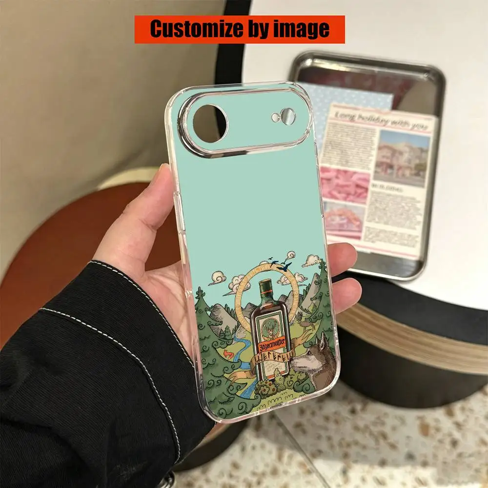 Фото Чехол для телефона Jagermeister с логотипом L для iPhone 17 16 15 14 13 12 11 Mini Pro Max Plus, прозрачный №2