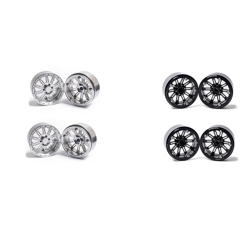 

4 Pcs 1/10 RC Rock Crawlers Wheel Hub 2.2Inch Beadlock Wheel Rims For Off-Road Scx10 RR10 Wraith 90056 D90 RC Hub