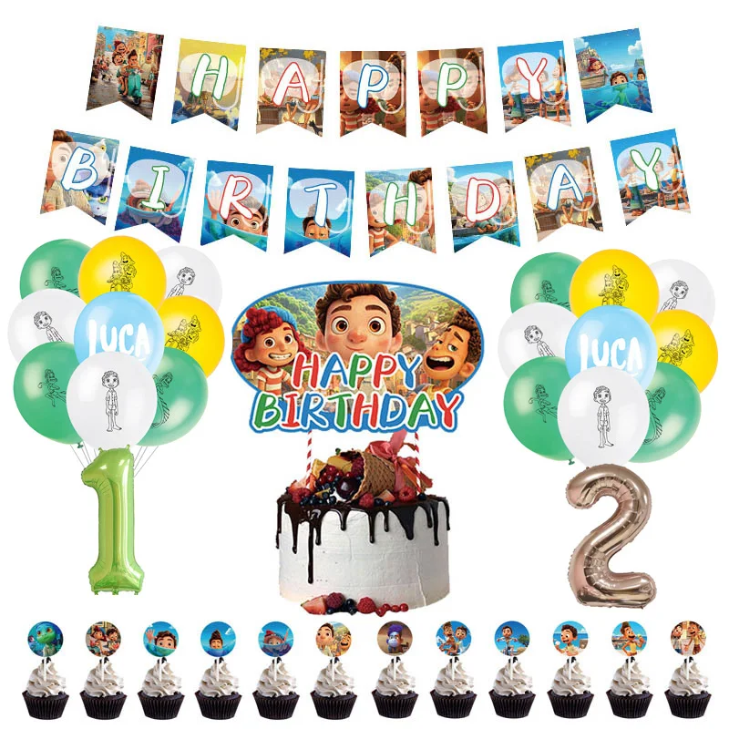 

Disney Luca Latex Balloon Birthday Party Supplies Decor Inflatable Decor Balloon Kids Kids Room decor Gift Boy Game Party