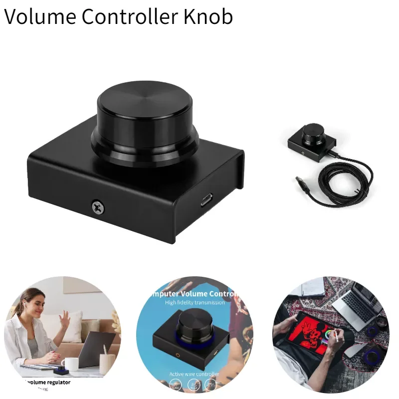 

USB регулятор громкости без потерь для PCLaptop Plug and Play, регулятор громкости динамика, регулятор, цифровая ручка с одной кнопкой и функцией отклю...