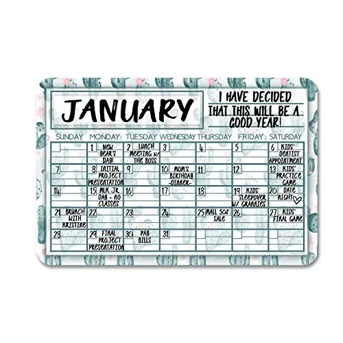 Декоративный настенный календарь многоразовый легко чистится