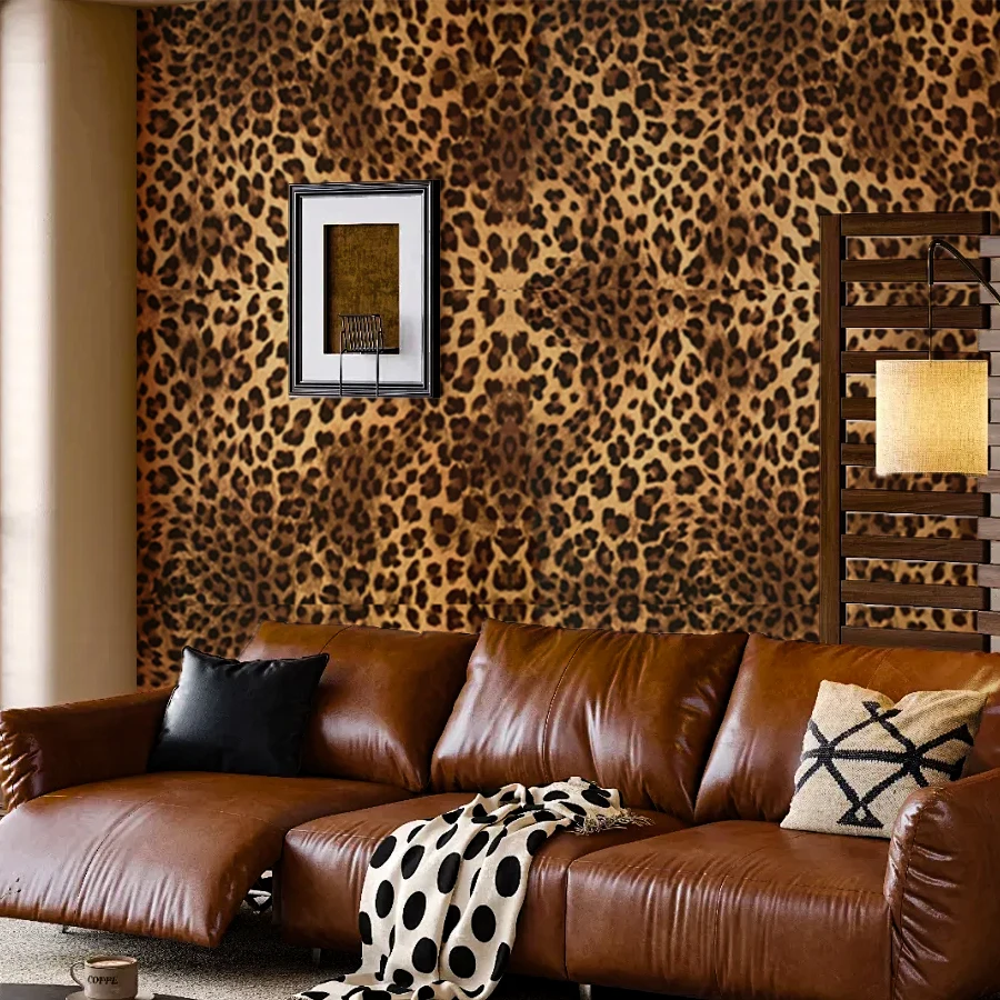 

Леопардовые виниловые обои ПВХ