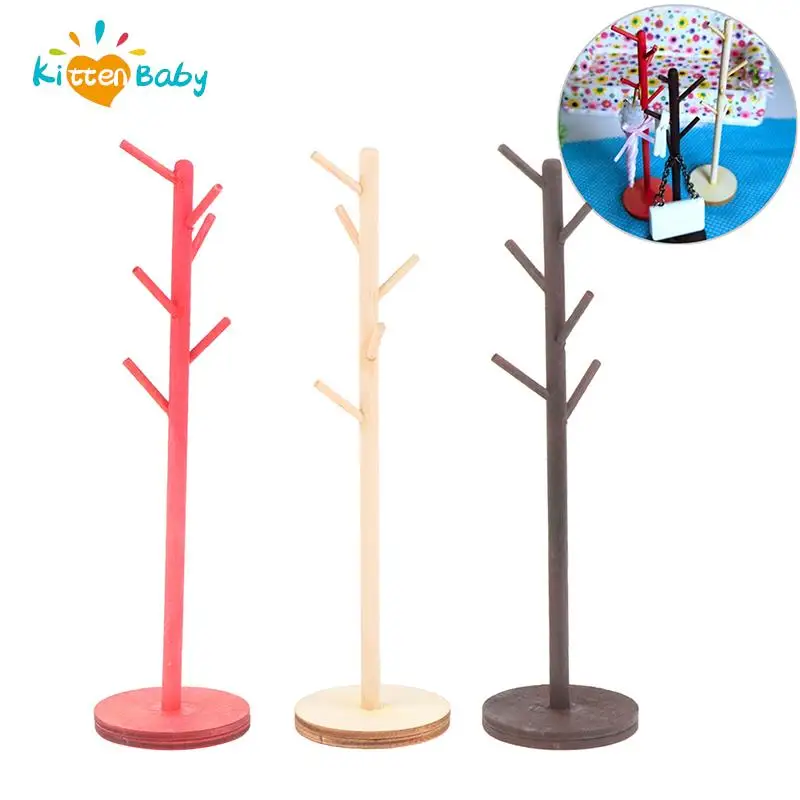 

Миниатюрная деревянная мебель для кукольного домика, миниатюрный деревянный держатель для кукольной одежды, сумка «сделай сам», декоратив...