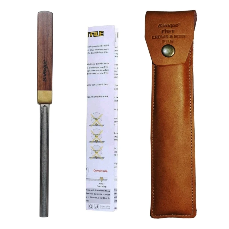 

Guitar Fret Crowning File Durable Fret File with 3 Crowning Grooves and 1 Full Side Guitar Repairing Luthier Tools