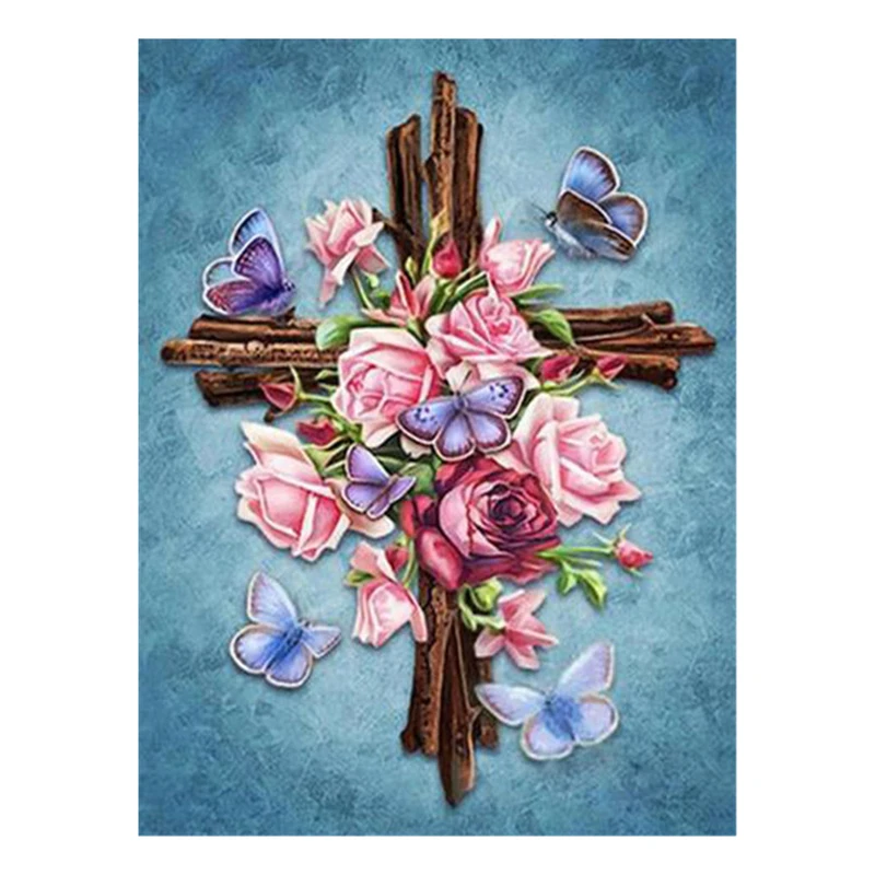 

Алмазная мозаика «сделай сам» с изображением Иисуса, Креста, Библии Алмазная вышивка 2