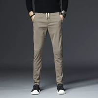 straight pants for male young elastic trousers 2022 brand spring and summer mens trousers small feet fashion