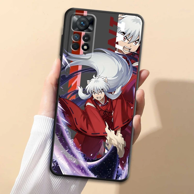 

For Xiaomi Redmi Note 8 9 10 11 12 4G 5G Pro 9S NOTE11 11T 10Pro 10S 8T 11s NOTE12 Inuyasha Anime Japan Cases