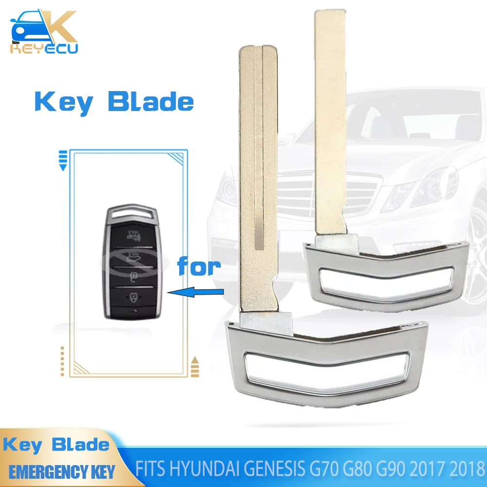 

Запасной смарт-ключ KEYECU для экстренного ключа в автомобиле, задний ключ для Hyundai Genesis G70 G80 G90 2017 2018