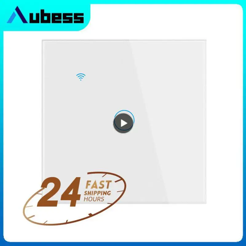 

1~8PCS 1/2/3/4 Gang 3 Control Methods Tuya Wif Wall Light Switches Aubess Wifi Wall Button Hot Smart Touch Switch