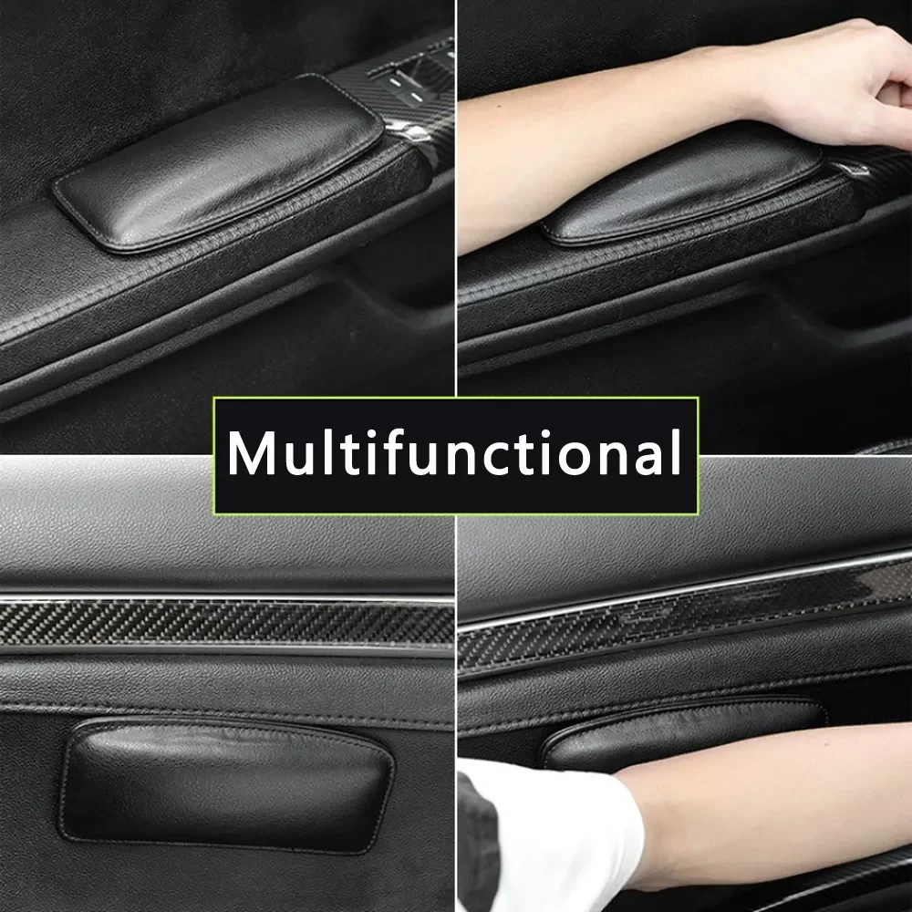 

Car Tools Universal Leather Knee Pad for Car Interior Pillow Comfortable Elastic Cushion Memory Foam Leg Pad Thigh Support Car A