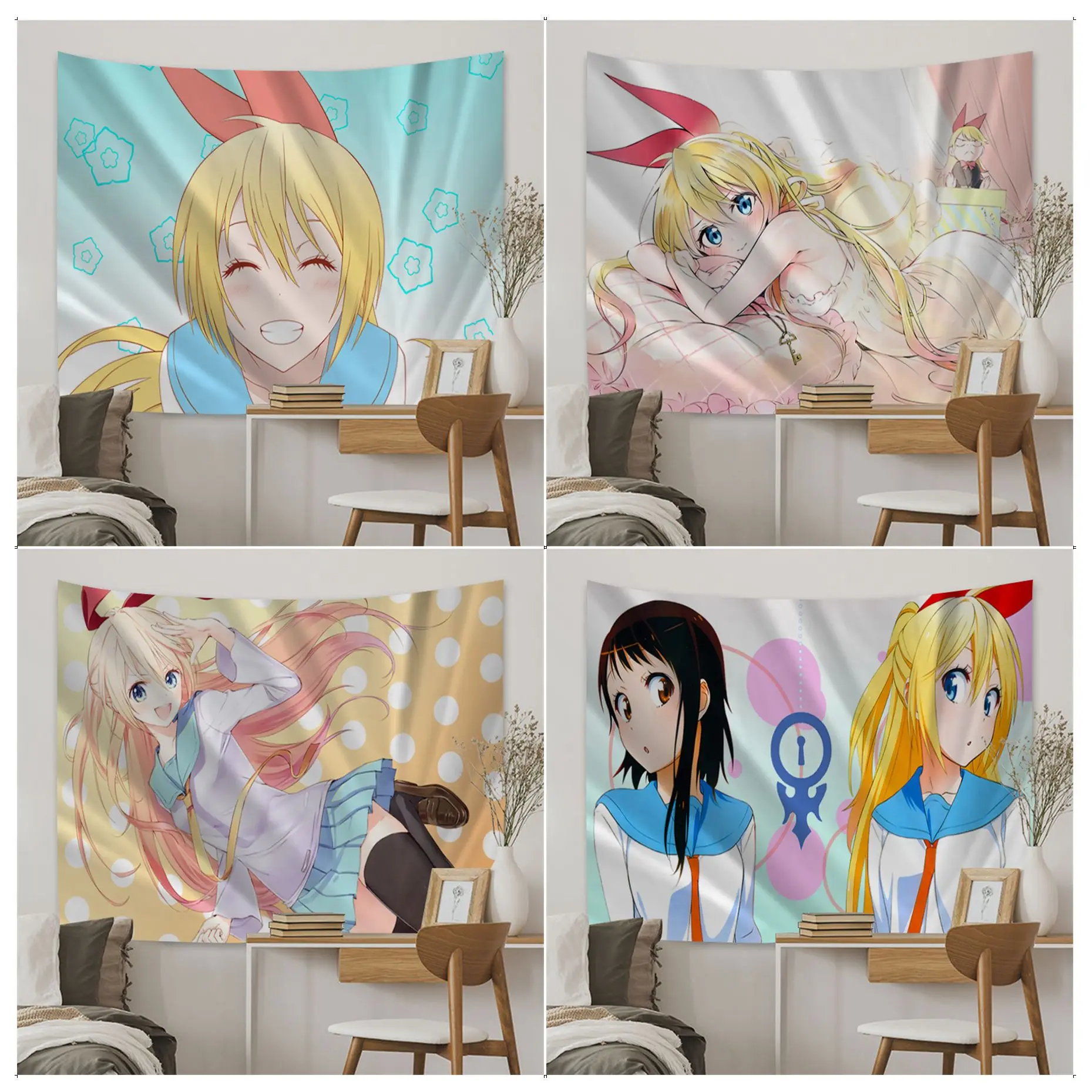 

Nisekoi Tapestry Art Printing For Living Room Home Dorm Decor Decor Blanket