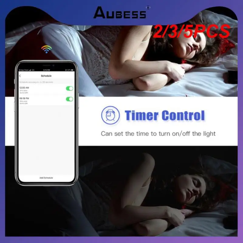 

2/3/5PCS 9w Smart Light Bulb Wifi Night Lamp Dimmable Voice Control Intelligent Led Lamp Diy With Alexa Siri Google Home E27