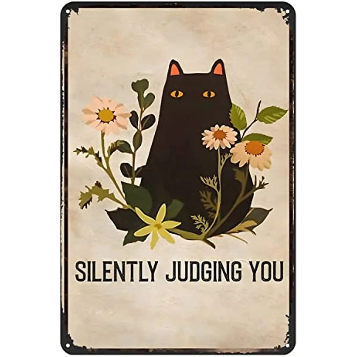 

Металлическая вывеска в виде кошки, бесшумная судьба, Ретро Декор для дома, кухни, бара, кафе, клуба, пещера, Настенный декор, забавный кот, жестяной знак