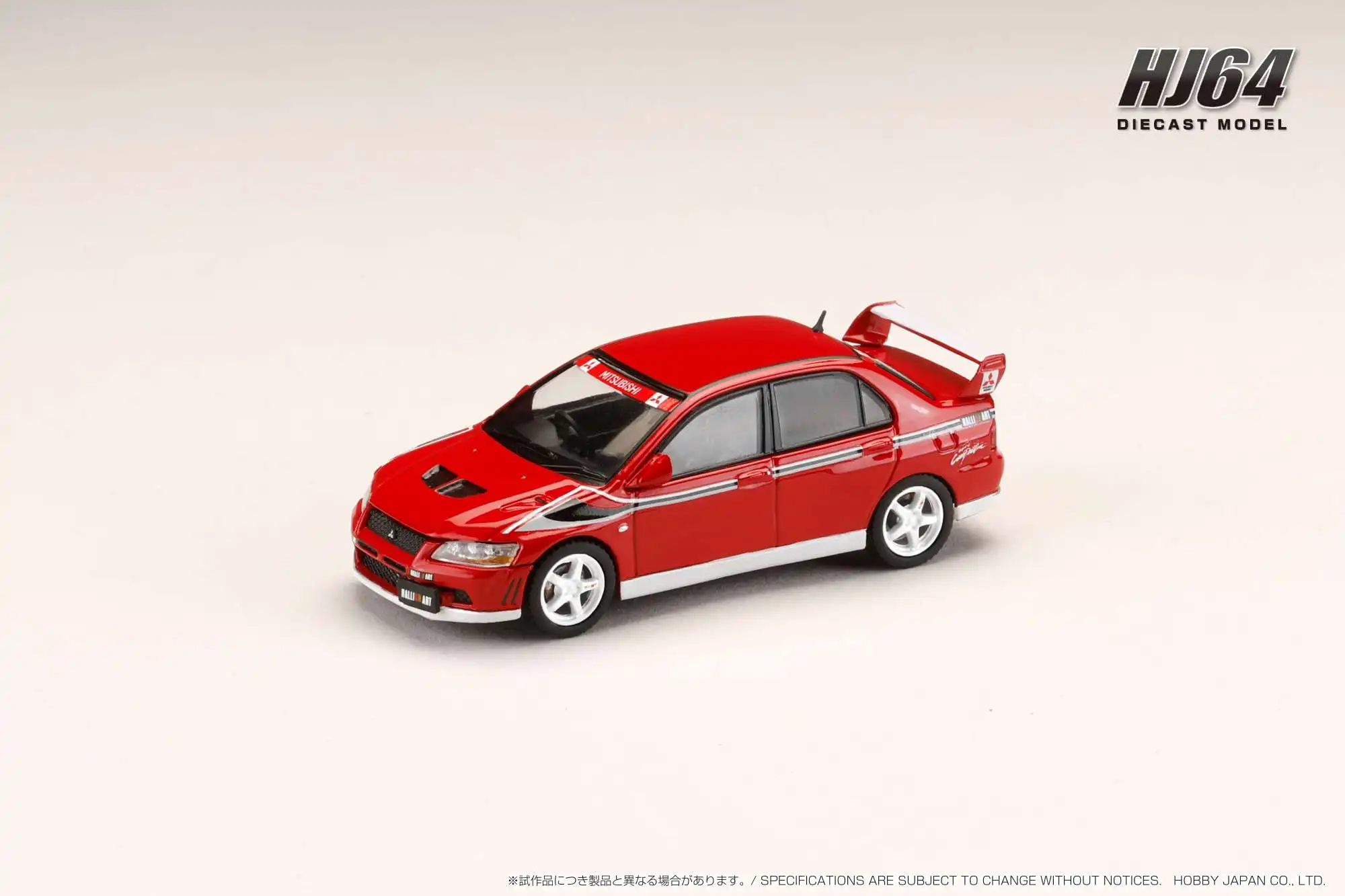 

Hobby JAPAN HJ642054BR 1/64 LANCER GSR EVOLUTION 7 RALLY STYLE Red Diecast Model car Collection Limited Edition Hobby Toys