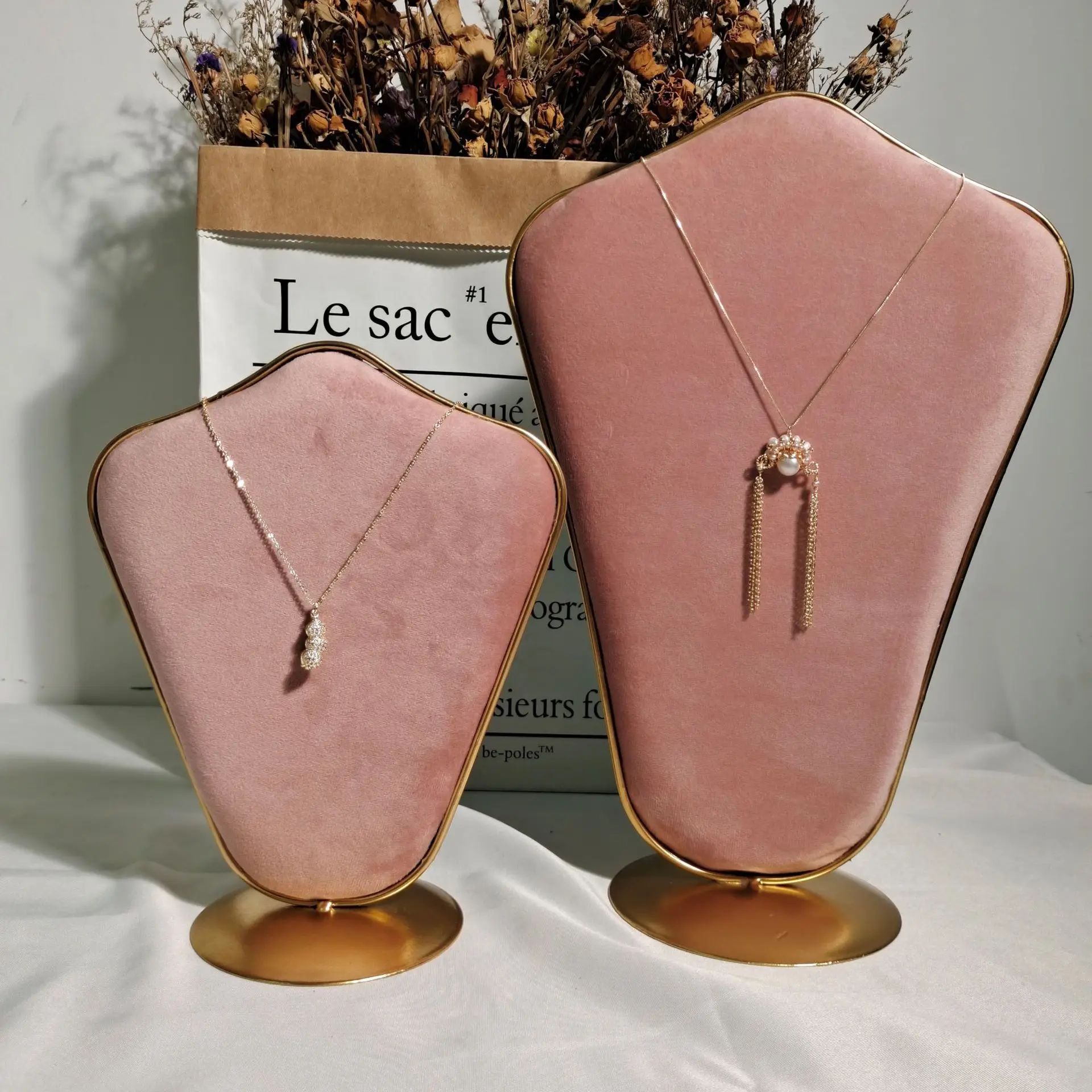 AB Стороны A мука цвет B поверхность голубое ожерелье набор дисплей магазина