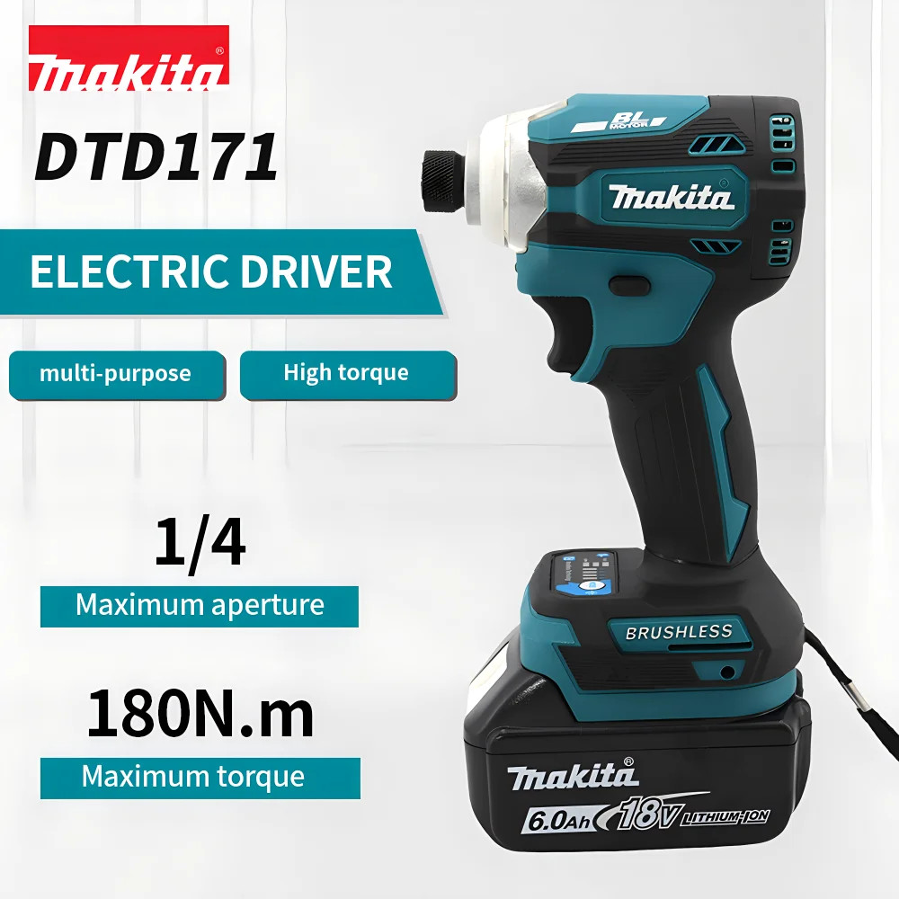 Makita Dtd171 18 В Бесщеточная Аккумуляторная Ударная Дрель Многофункциональная
