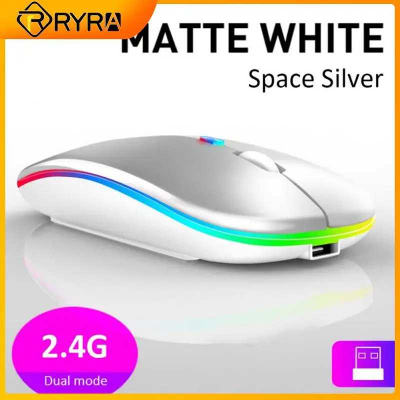 

RYRA 2.4GHz Wireless Mouse Wireless Computer Silent Mause 1600DPI Mice With RGB Backlight Ergonomic Mice For Windows Android IOS
