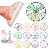 12pcs plastic score question demonstrator round shaped addition and subtraction instrument student fraction teaching tool toy