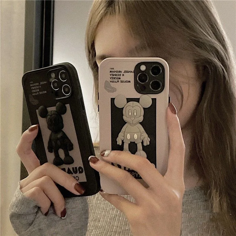 

Cartoon Violent Bear Phone Case For iphone 11 For iPhone 13 12pro Max XS XSMax XR 7P 8Plus Boy Girl Fashion Soft Silicone Cover