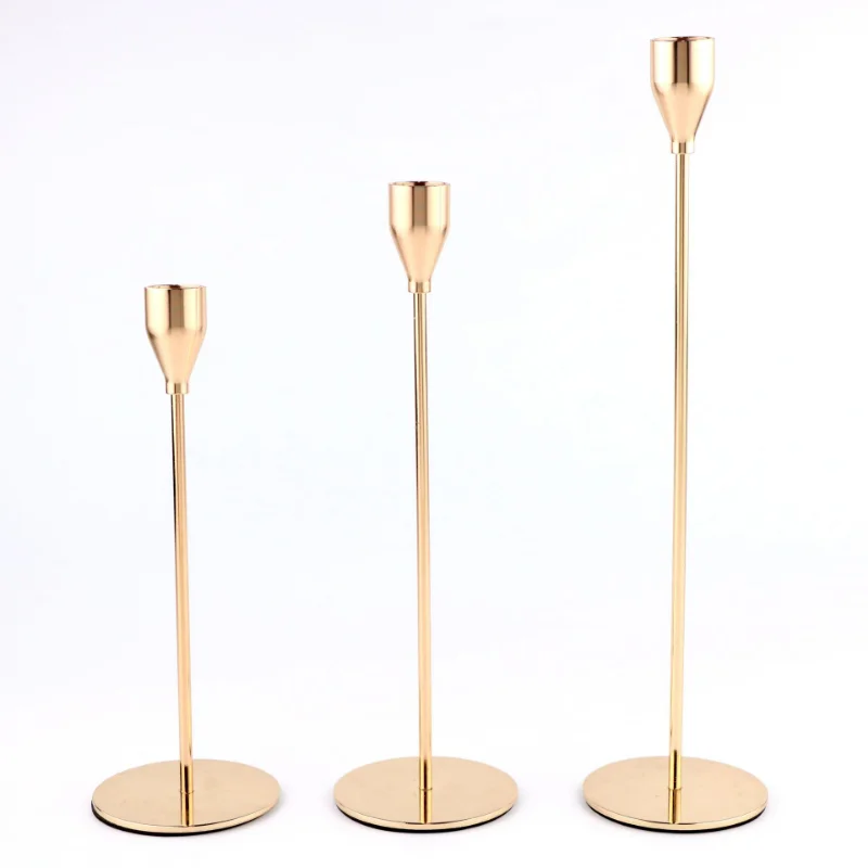 

Ins Luxury Metal Candle Holders Candlestick Fashion Wedding Table Candle Stand Exquisite Candlestick Christmas Table Home Decor