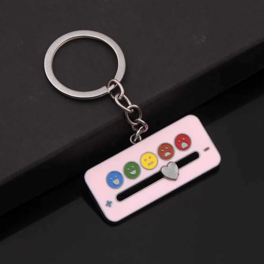 

My Social Battery Mood Switching Keychain Funny Enamel Metal Keychain Mood Changer Creative Backpack Pendant Ornament