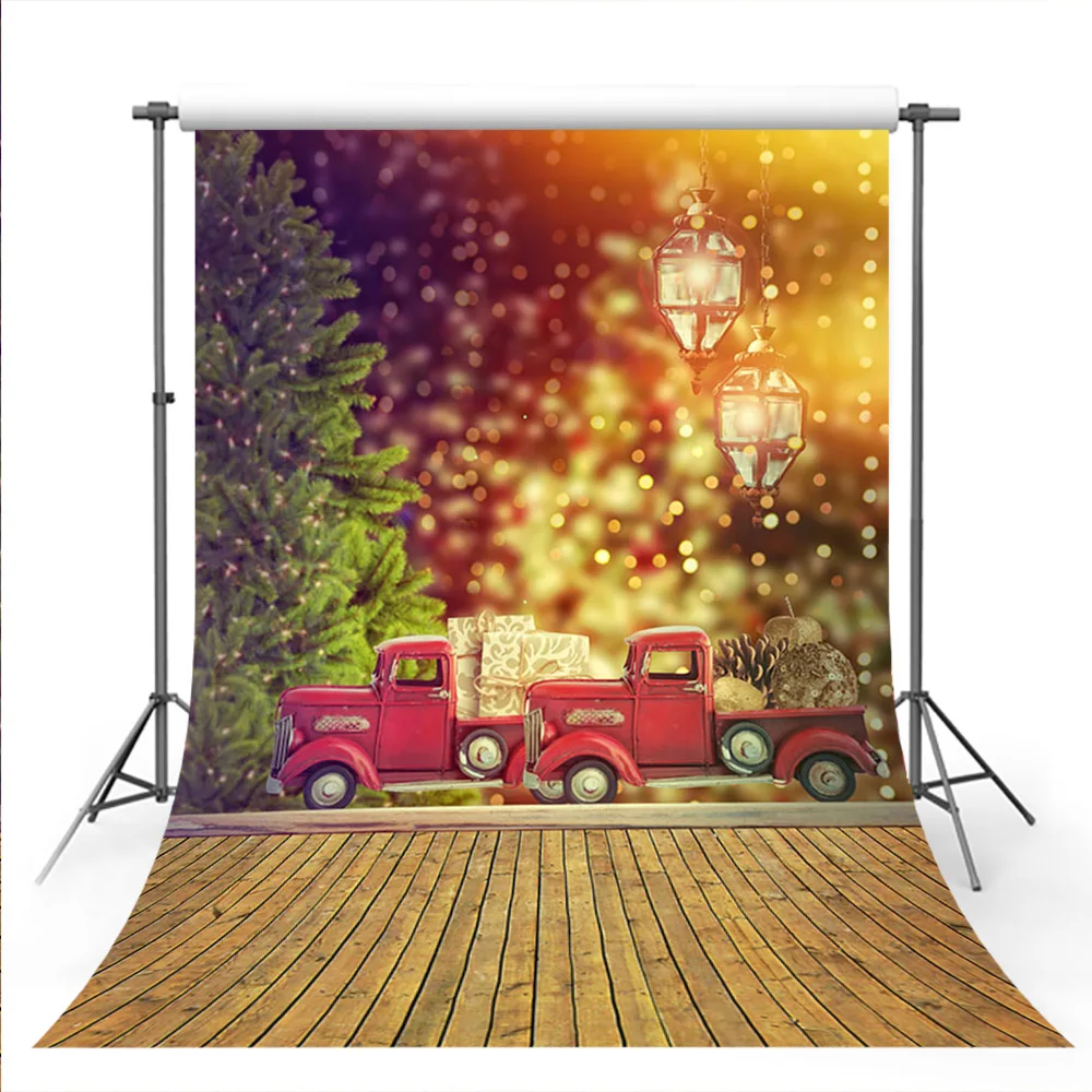 Зимний фон для фотосъемки Рождественское украшение Лес Снег сверкающие точки