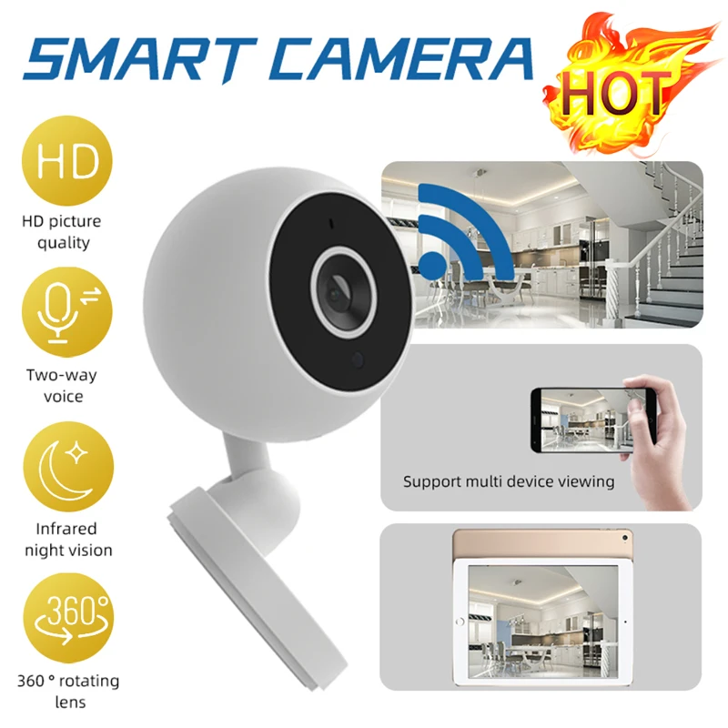 

Wifi Surveillance Camera 720P Mini Camera Auto Tracking Wireless CCTV Camera Night Vision Remote Monitor Security Baby Monitor