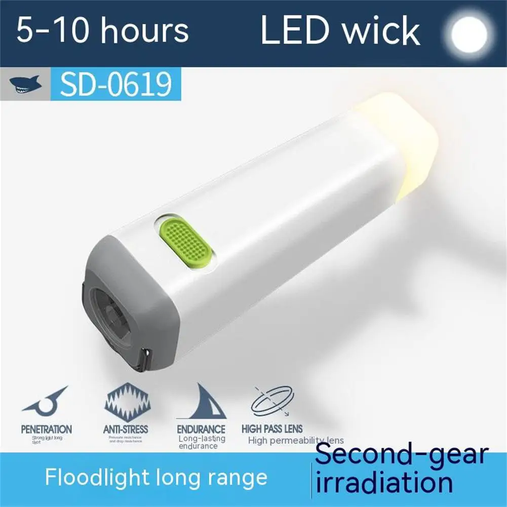 

Portable Mini Flashlight Waterproof 2 Levels Adjustable Brightness Outdoor Flood Light Camping Lamp Torch