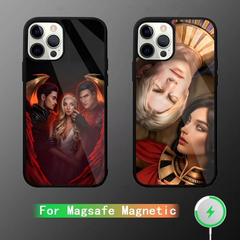 Чехол для телефона Game R-Romance C-Club iPhone 15 14 13 12 11 Plus Pro Max Mini Magsafe с магнитной