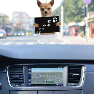 Funny Car Rearview Mirror Cute Pocket Pendant Hanging Puppy Colorful Dog Ornament Accessories Home KOQYOX