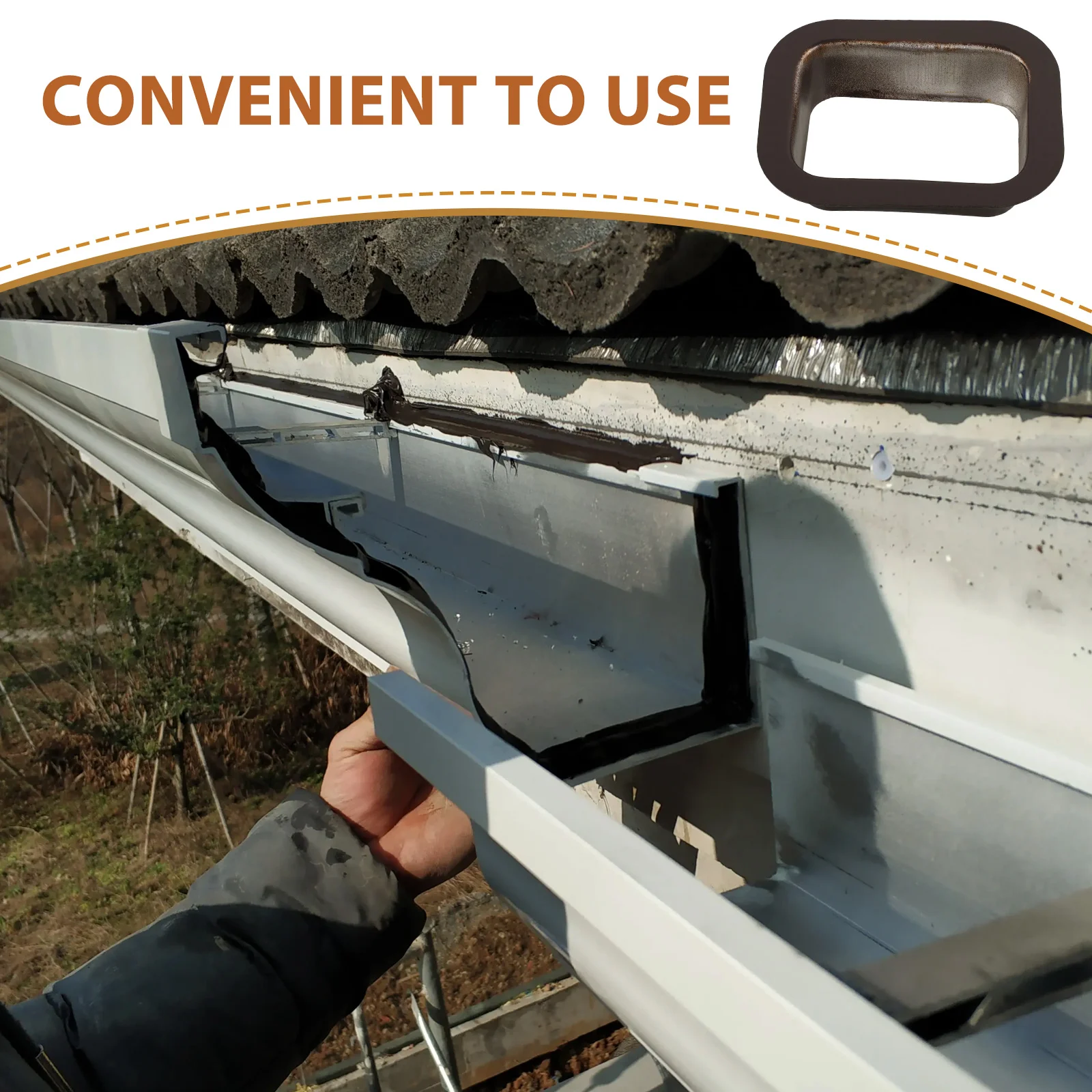 za wymiana adaptera wylotu odpływu rynny do gotowego produktu dachu Akcesorium ociekacza ze stopu aluminium