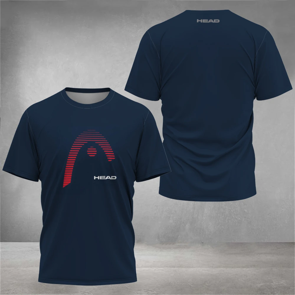 

Men's Solid Color Printed Tennis Clothing Breathable Head Badminton Sports Clothing Golf Clothing New Men's Fitness Short Sleeve