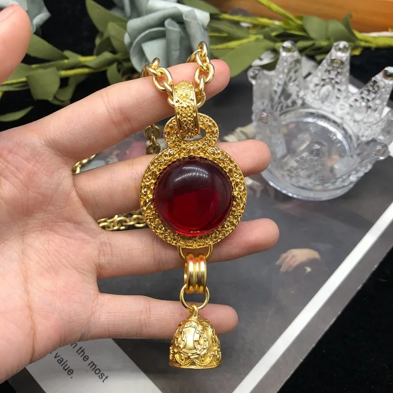 Длинное ожерелье в стиле средневекового запада серебряные серьги-гвоздики с