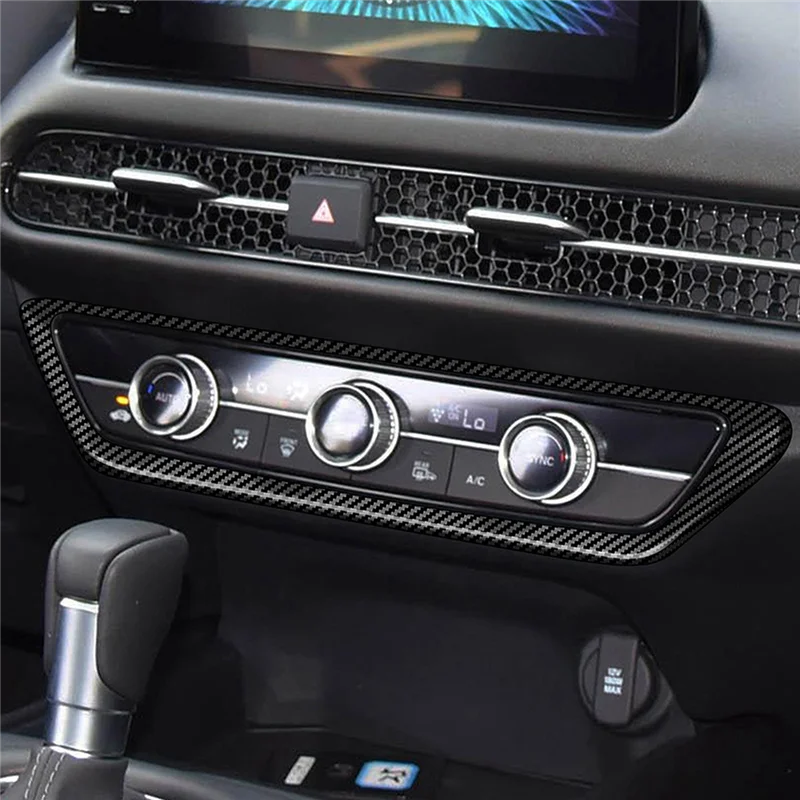 Для Honda ZRV ZR-V 2022 углеродное волокно салон автомобиля ручка кондиционера панель