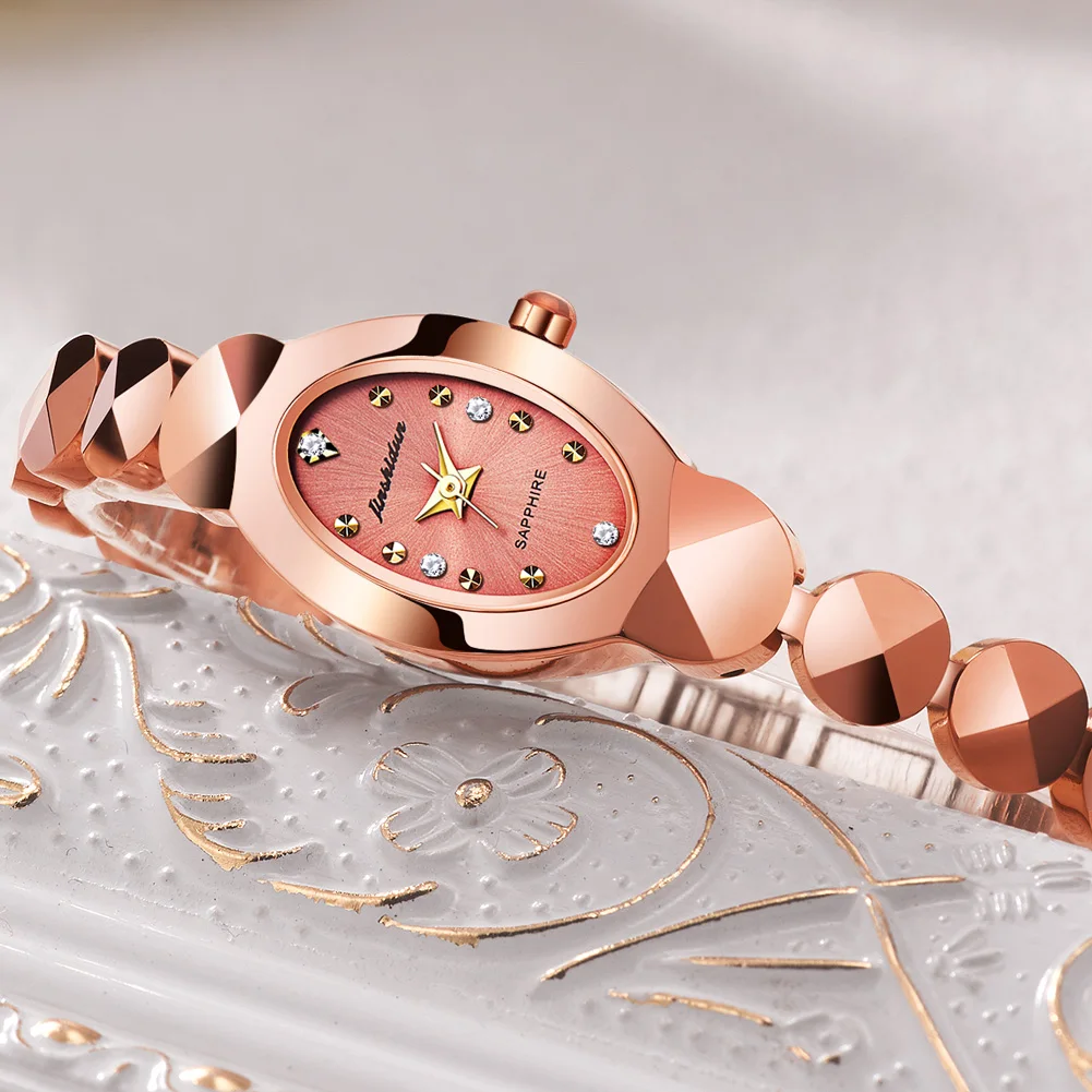 

JSDUN Fashion Women Quartz Watch Imported Movement Tungsten Steel Sapphire Diamond Mirror Waterproof Watches Elegant Ladies Gift