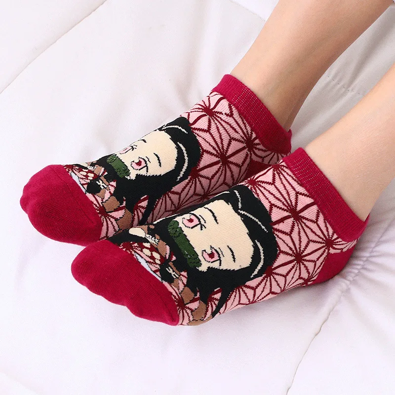 Носки Короткие хлопковые для косплея аниме камадо танджиро незуко из