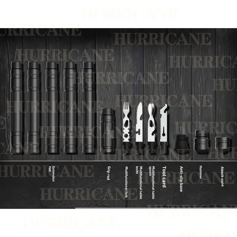 Т-образный инструмент для выживания в кемпинге телескопическая складная