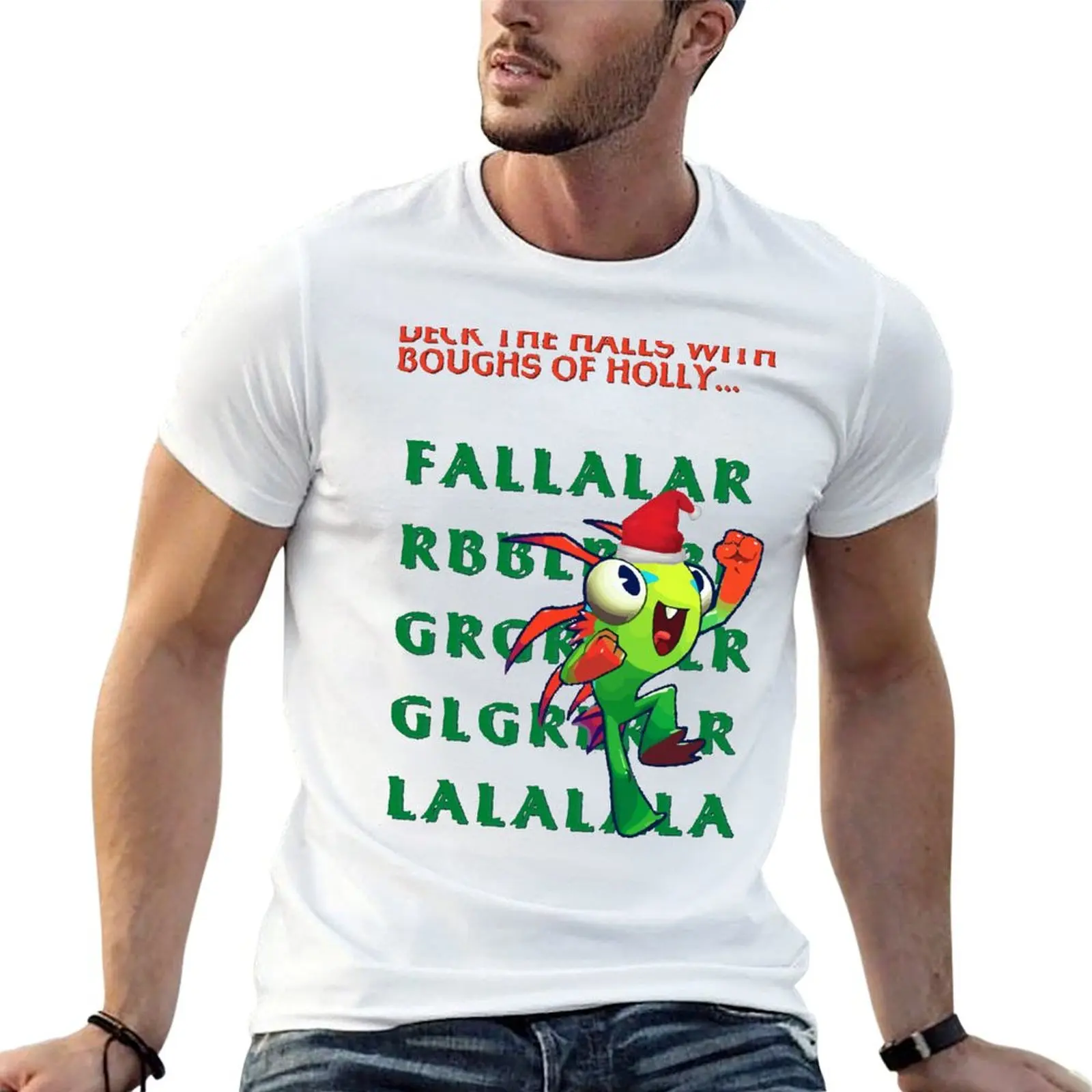 Рождественская Тройная футболка Murloc с круглым вырезом распродажа тройник