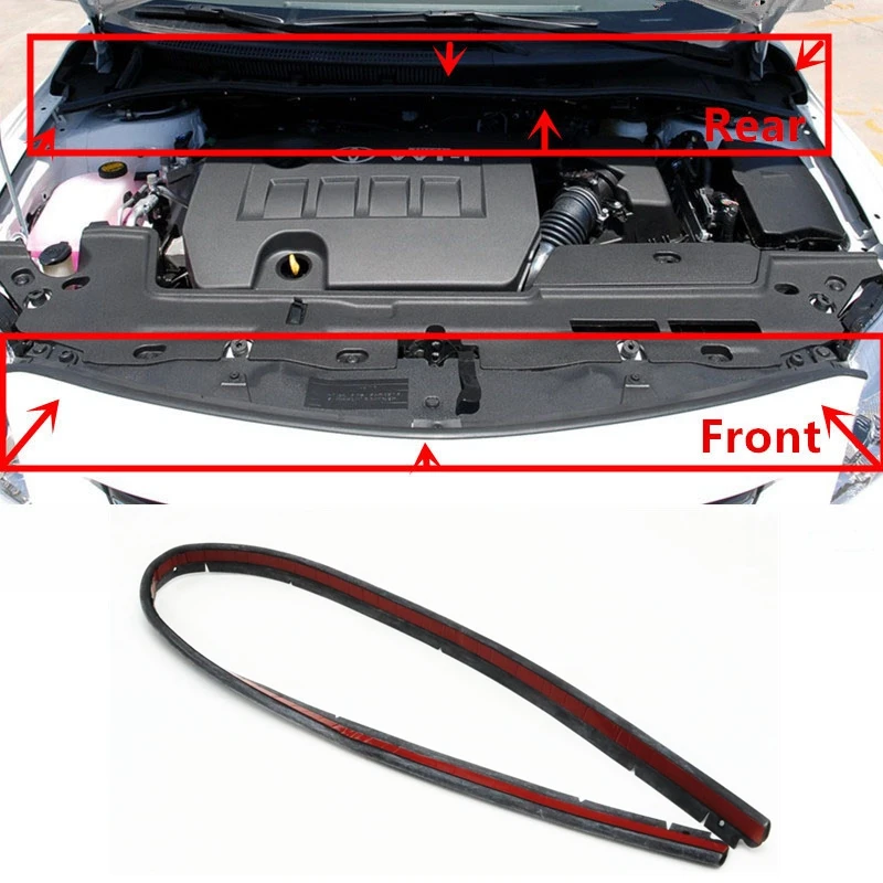 

Car Front Engine Bonnets Cover Waterproof Rubber Seal Strip Bonnet Hood To Cowl Top For Toyota Corolla ALTIS 2007-2013