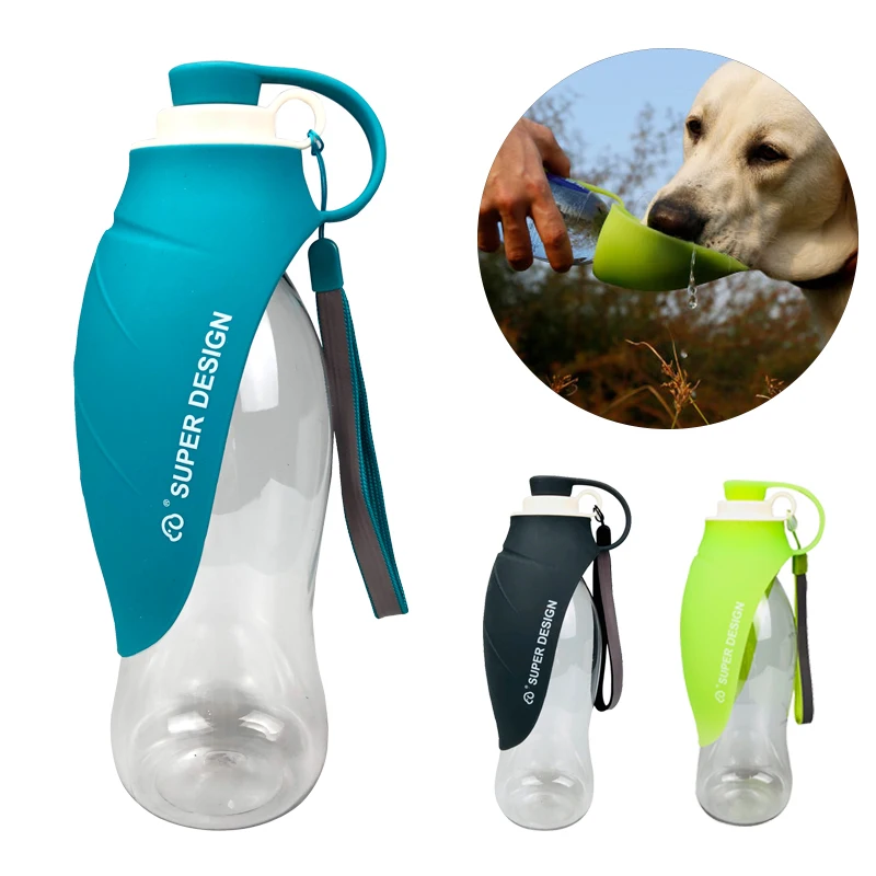 

Portable Pet Dog Water Bottle 580ml Soft Silicone Leaf Design Travel Dog Bowl For Puppy Cat Drinking Outdoor Pet Water Dispenser
