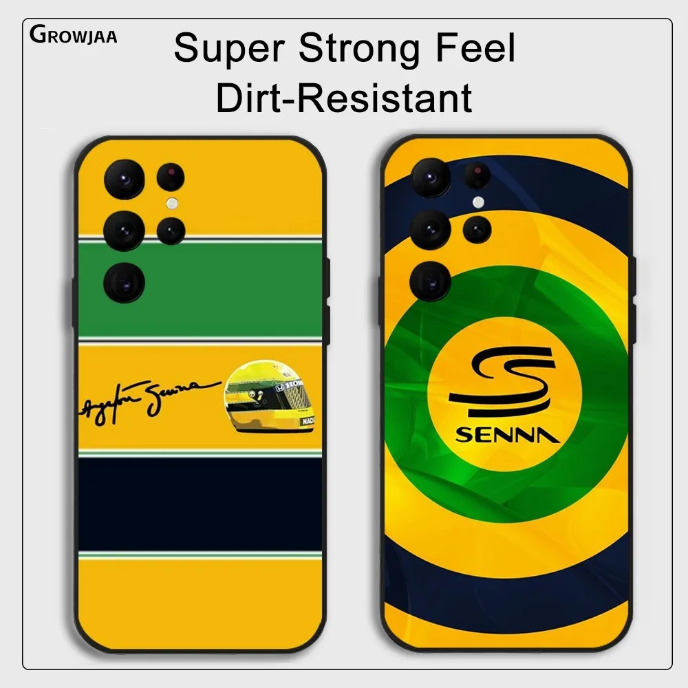 D-Driver S-Senna F1 Ayrton Tacing Phone Case For Samsung Galaxy S25 S24 S22 S23 Ultra S21 S20 Plus 5G Protective Silicone Funda
