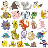 pokemon patch for clothing iron on transfers for t shirt diy washable sticker cartoon garment patch heat transfer patch for kids