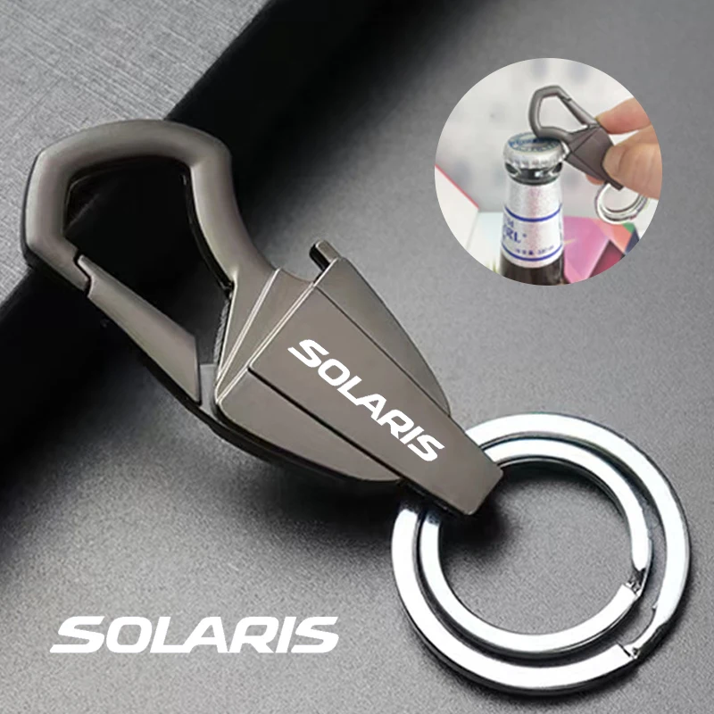 

For Hyundai SOLARIS 2019 2017 2012 Accessories Beer Bottle Opener Keychain Multifunctional Zinc Alloy Key Ring Car Play Keyring