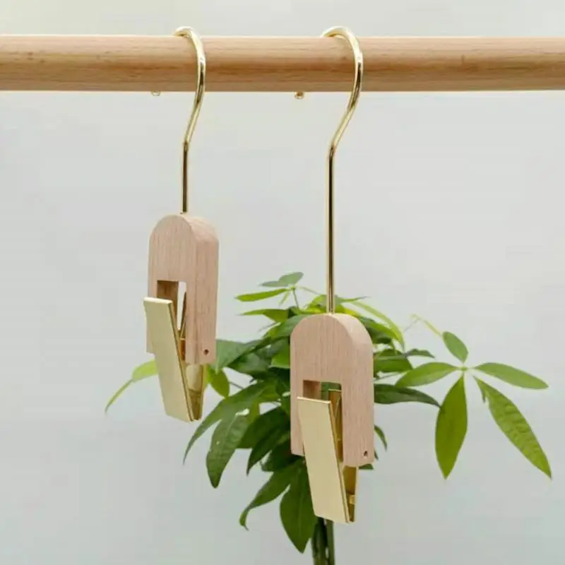 

Un-breakable Ring Hat Clip Wooden S-shaped Scarf Holder Multi-function Hanger Hook Clothing Store Hook Double-headed Scarf Rack